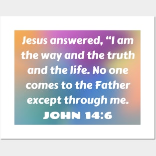 Bible Verse John 14:6 Posters and Art